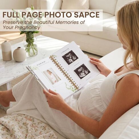 Pregnancy Journal for First Time Moms, Pregnancy Book with Keepsake Pocket | Olive Style, Gold Stamping, Trimester Log, Milestones, Photo Pages, Calendars, To-Dos, Birth Plan & Checklist, 9.5 x 8.2" in Saudi Arabia