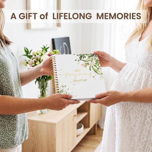 Pregnancy Journal for First Time Moms, Pregnancy Book with Keepsake Pocket | Olive Style, Gold Stamping, Trimester Log, Milestones, Photo Pages, Calendars, To-Dos, Birth Plan & Checklist, 9.5 x 8.2" in Saudi Arabia