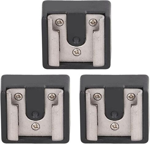 Flash Hot Shoe Mount Adapter Set of 3 Durable Metal Flash Shoe Mount for Photography Compatible with in Kuwait