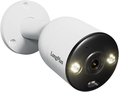 LongPlus 12MP UHD Poe Wired Security Camera Outdoor for Security Cameras System, Cameras for Outdoor Home Security Spot Lights Color Night Vision, Strobe Light Alarm & Sound CP12B1 in Saudi Arabia