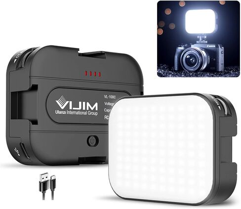 VIJIM VL100C 2 Pack Bi-Color on-Camera LED Video Light, 4 Cold Shoes CRI95 in Kuwait