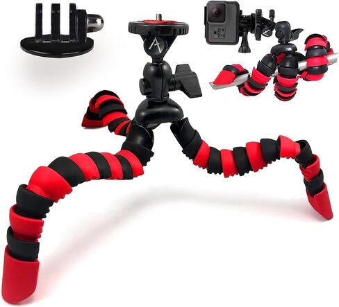 Acuvar 12" Flexible Phone Tripod for iPhone and Android with Wireless Remote and Clip Portable Small Tripod Stand for Video Recording Vlogging Selfies Live Streaming Photography in Saudi Arabia