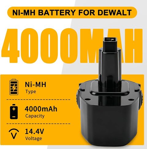 14.4V 4000mAh Ni-MH Replacement Battery for Dewalt DC9091 DE9091 DE9038 DE9094 DE9092 DE9031 DE9502 DC9094 DW9091 DW9094 DW935 in Kuwait