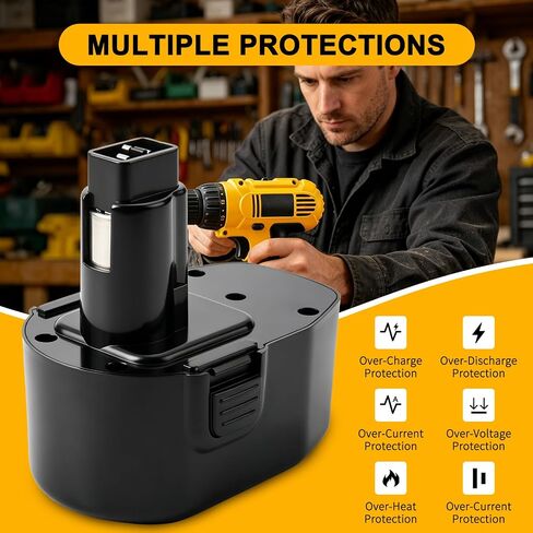 14.4V 4000mAh Ni-MH Replacement Battery for Dewalt DC9091 DE9091 DE9038 DE9094 DE9092 DE9031 DE9502 DC9094 DW9091 DW9094 DW935 in Kuwait