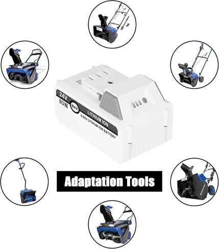 استبدال بطارية 24 فولت لجهاز Sun Joe + Snow Joe 24V 24VBAT-LTE/LTW/LTX/XR/LT | بطارية ليثيوم أيون عالية السعة 6.0 أمبير في الساعة متوافقة مع جميع أجهزة Sun Joe + Snow Joe iON+ منفاخ الثلج اللاسلكي، 24BAT-LTE/LTW/LTX/XR/LT in Kuwait