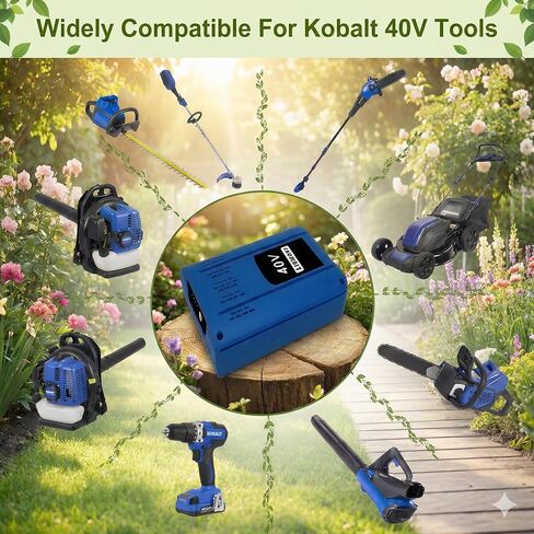 for Kobalt 40V Battery Replacement 6.0Ah – High Capacity Rechargeable Lithium Battery Compatible with Kobalt 40 Volt Cordless Power Tools in Kuwait