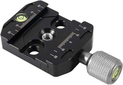 Arca-Swiss Lever Lock Clamp Camera Quick Release Clamp for Tripod Ball Head | Arca-Swiss Lever Lock Quick Release Clamp w/1/4" & 3/8" Thread Holes, for DSLR, Mirrorless Cameras, Ball Heads and Monopods in Saudi Arabia