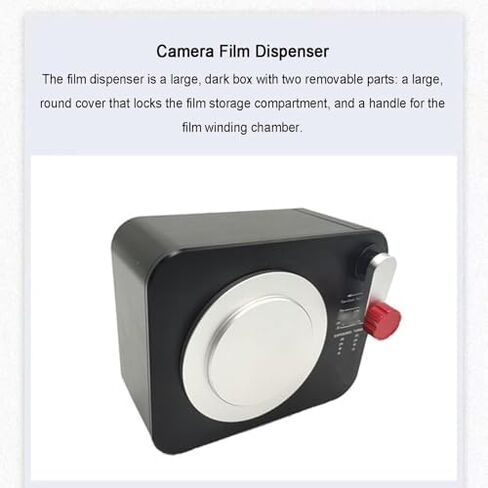 35mm Film Dispenser,Camera Film Dispenser,AP Film Dispenser,with Locking Cover & Film Rewind Handle, Stores 30 Turns in Saudi Arabia