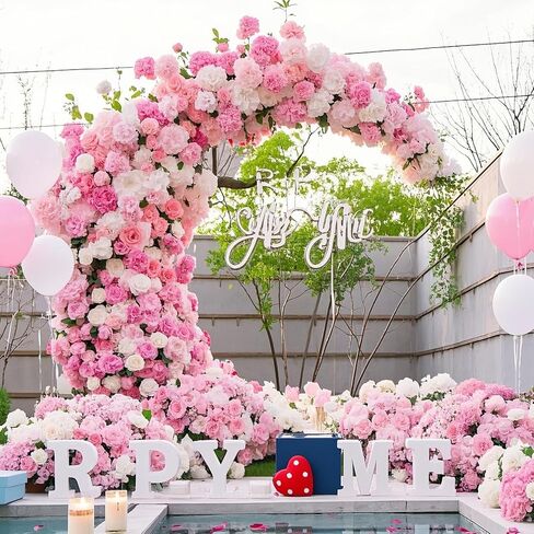Moon Shape Wedding Gold Metal Arch Backdrop Flower Balloon Arbors Stand for Wedding Birthday Party, Baby Shower and Graduation Decorations in Saudi Arabia