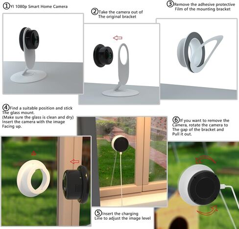 Teccle Window Mount for Yi Home Camera, Through Window Glass Use Yi Home Camera in Saudi Arabia