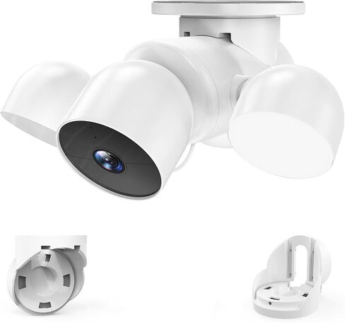 EDUP LOVE® Eave Mount for Google Nest Cam with Floodlight Camera (White) | Outdoor ABS Protective Housing Bracket for Google Nest Floodlight Camera, Stable Soffit & Eave Mount with Easy Installation in Saudi Arabia