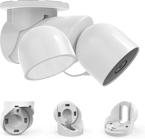 EDUP LOVE® Eave Mount for Google Nest Cam with Floodlight Camera (White) | Outdoor ABS Protective Housing Bracket for Google Nest Floodlight Camera, Stable Soffit & Eave Mount with Easy Installation in Saudi Arabia