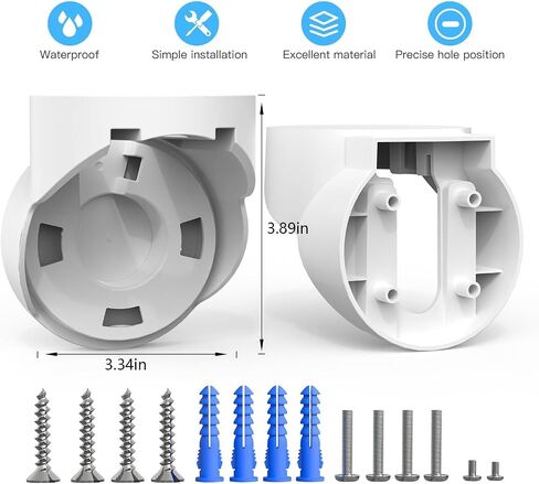 EDUP LOVE® Eave Mount for Google Nest Cam with Floodlight Camera (White) | Outdoor ABS Protective Housing Bracket for Google Nest Floodlight Camera, Stable Soffit & Eave Mount with Easy Installation in Saudi Arabia