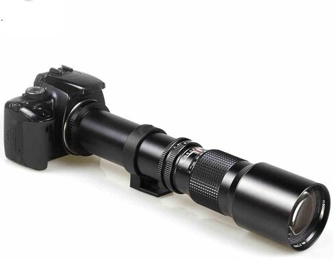 500mm-1000mm f/8 Telephoto Lens Fixed for Canon EF/EF/S Mount Cameras EOS Rebel T8i/T7i/T7/T6i/T5/T3i/T2i/XSi/SL3/SL2/T100/90D/80D/70D/50D/5D Mark IV/6D II/7D II/1D X III II DSLR Cameras Lenses in Kuwait