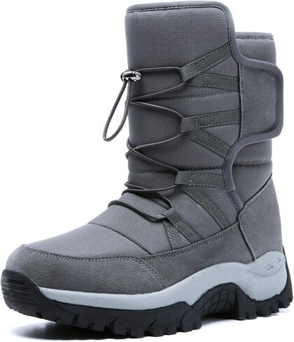 LLTMALL Unisex Waterproof Outdoor Snow Boots High-top Fur Lined Winter Shoes in Saudi Arabia