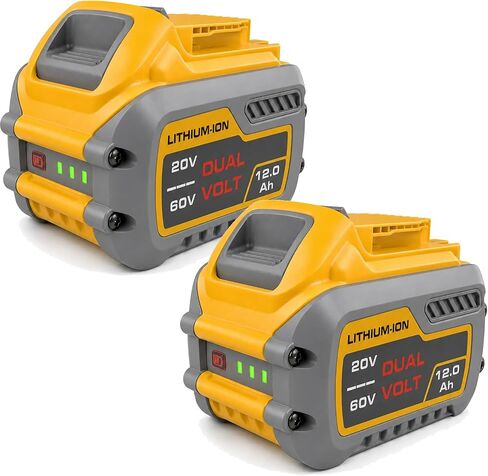 SANIU Up to 12.0Ah 20V/60V DCB612 Battery Replacement for DeWalt 20V 60V Battery DCB606 DCB609 DCB612 DCB615 High Capacity Compatible with DeWalt 20V 60V Tools (216wh 2 Pack) in Kuwait