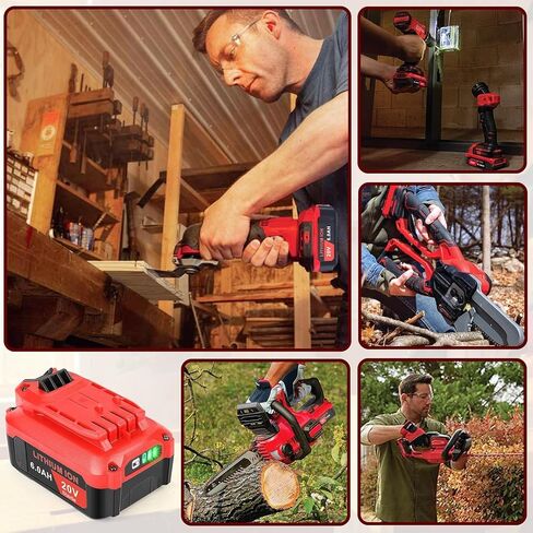 Upgraded 2-Packs Replacing 6.0 Ah Battery Compatible for Craftsman 20v Battery Compatible with Craftsman CMCB204, CMCB204, CMCB206, CMCB202, CMCB201 20V Cordless Power Tools High Performance in Saudi Arabia