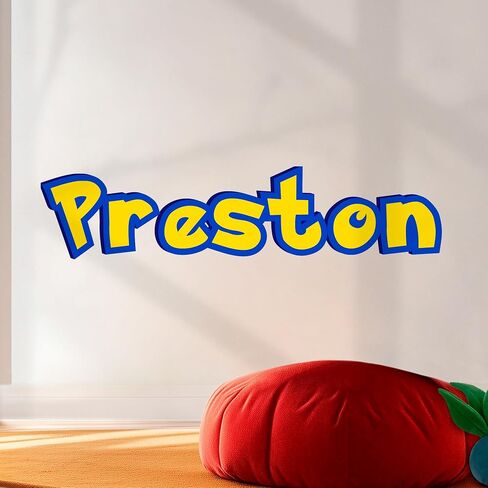 CRYPTONITE Personalized Anime Name Wall Decal | Gaming Custom Name for Boy and Girls | Custom Vinyl Sticker for Kids Room, Nursery & Playroom | Multiple Size Options in Kuwait