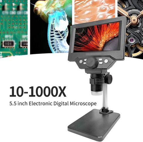 مجهر رقمي LCD 1000X 1080P مع حامل لحام in Kuwait