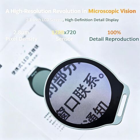 Digital Coin Magnifier Handheld Inspection Microscope with 7X 11x 15x Optical Zoom LCD Display White Uv Light Photo Video Capture for Material Analysis and Collectible Inspection in Saudi Arabia