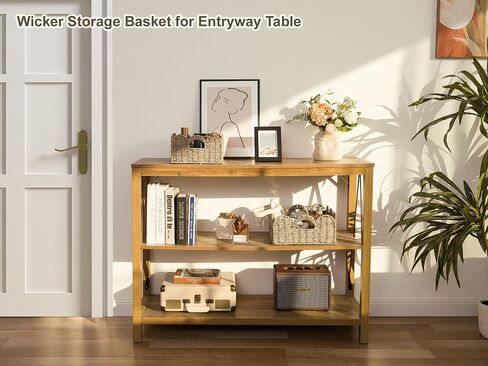 StorageWorks Scalloped Wicker Basket, Hand-woven Rattan Baskets with Built-in Handles, Seagrass Basket for Organizing and Decor, 2 Pack | Woven Baskets for Storage, Wicker Storage Baskets for Shelves, Large Wicker Basket, Shelf Basket with Handles, 2 Pack in Saudi Arabia