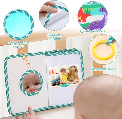My First Baby Photo Album – Soft Cloth Memory Book for 17 Photos 5.5" x 7", Newborn & Toddler First Year Keepsake Gift in Saudi Arabia