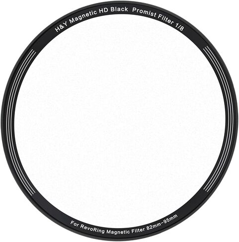 H&Y Magnetic Black Mist Filter for 67-82mm RevoRing, 1/2 Soft Diffusion Lens Filter, Black Pro Mist for Bold Cinematic Portraits, German Optical Glass in Saudi Arabia