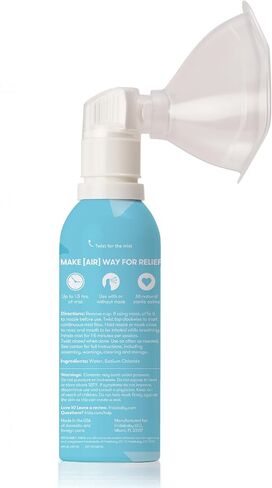 Frida Baby NoseFrida Saline Mist Nasal Inhaler, Babies & Kids, Safe, Gentle | Decongestant Spray for Congestion & Allergy Relief, Soothes Stuffy Nose & Sore Throat, Includes Mask in Saudi Arabia