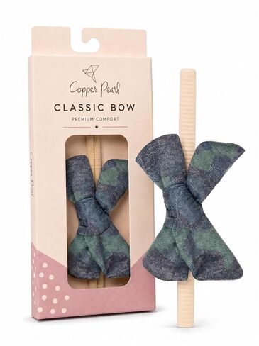 Copper Pearl Baby Bows Headbands for Baby Girls – Newborn Headband Bows, Infant Hair Bows for Baby Girl, Nylon Baby Girl Bows & Headbands, Camel in Kuwait