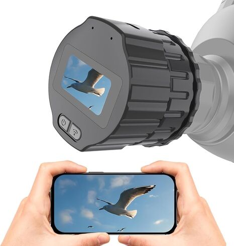 64GB Telescope Camera Digital Eyepiece: 2K Video Recording, WiFi Telescope Microscope Accessory, 25-50mm Eyepiece Adapter, Screen Support, App Control, Perfect for Astrophotography, Birds Watching in Kuwait