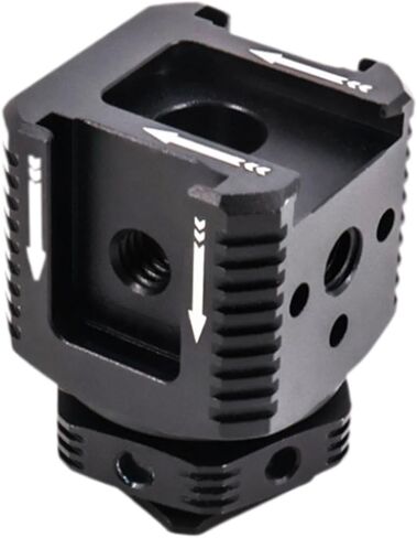 Triple Cold Shoe Mount Travel Camera Cage Mounting Flash Sturdy in Saudi Arabia