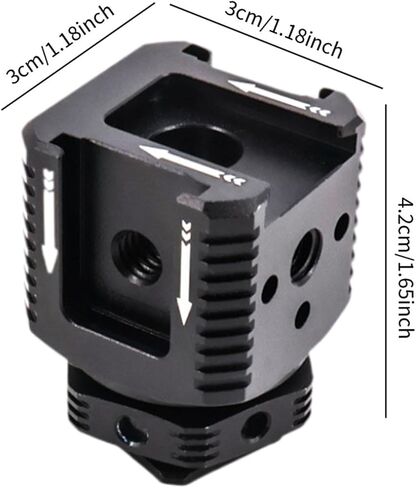 Triple Cold Shoe Mount Travel Camera Cage Mounting Flash Sturdy in Saudi Arabia