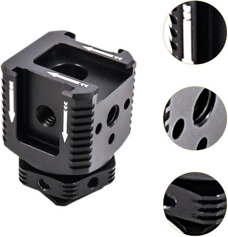 Triple Cold Shoe Mount Travel Camera Cage Mounting Flash Sturdy in Saudi Arabia