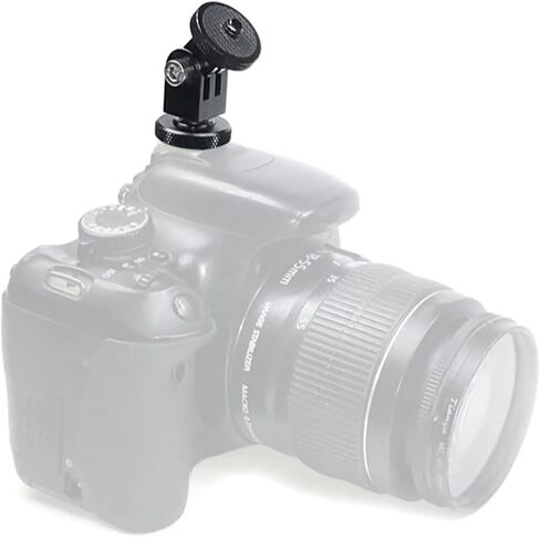 Aluminum Alloy 360° Rotatable Cold Shoe to 1/4 Screw Base Fixed Adapter Mounting Bracket for GoPro YUBJIANG in Kuwait