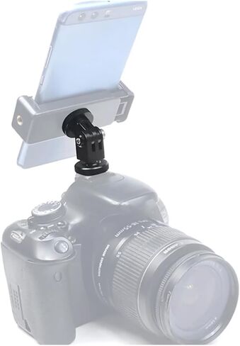Aluminum Alloy 360° Rotatable Cold Shoe to 1/4 Screw Base Fixed Adapter Mounting Bracket for GoPro YUBJIANG in Kuwait