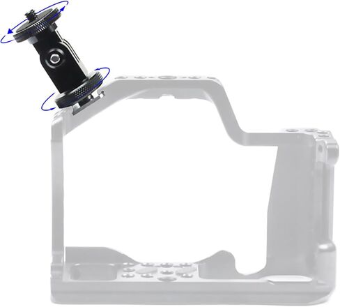 Aluminum Alloy 360° Rotatable Cold Shoe to 1/4 Screw Base Fixed Adapter Mounting Bracket for GoPro YUBJIANG in Kuwait
