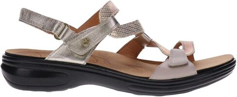 Revere Emerald 3 Women’s Sandals - Premium Soft Leather, Adjustable Straps & Contoured Footbed - Orthotic Arch Support for Stylish Comfort & All-Day Wear Mixed Metallic 11-11.5 M US in Kuwait