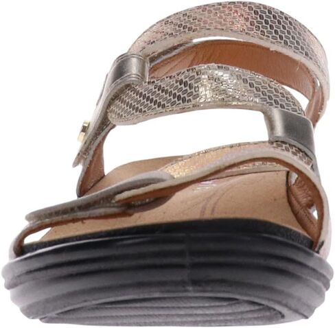 Revere Emerald 3 Women’s Sandals - Premium Soft Leather, Adjustable Straps & Contoured Footbed - Orthotic Arch Support for Stylish Comfort & All-Day Wear Mixed Metallic 11-11.5 M US in Kuwait