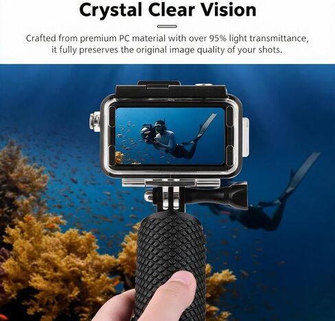 Diving Kit for DJI osmo Action 6, 60M/196FT Waterproof Housing + Buoyancy Handle + Anti-Fog Inserts for Underwater Shooting DJI Action 6 Protective Accessories in Kuwait