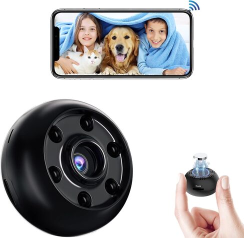 1080P Full HD Mini Spy Camera,Hidden Cameras WiFi, Wireless Small Nany Cam with Motion Detection for Home Indoor Security/Outdoor/Office/Pet in Kuwait