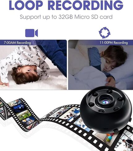 1080P Full HD Mini Spy Camera,Hidden Cameras WiFi, Wireless Small Nany Cam with Motion Detection for Home Indoor Security/Outdoor/Office/Pet in Kuwait