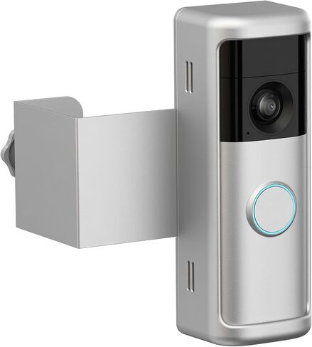 Anti-Theft Doorbell Mount for 2026 Battery Doorbell/Plus/Pro (2nd Gen) | No-Drill Camera Doorbell Kits, Non-Blocking Motion Sensor, Accessories for Apartment & Rental, Silver in Saudi Arabia