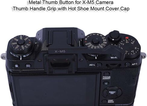 Metal Thumb Button Compatible with Fujifilm Fuji X-M5 Camera, Thumb Handle Thumb Grip with Hot Shoe Mount Cover Cap, Finger Handle, Thumb Grip Extension in Kuwait