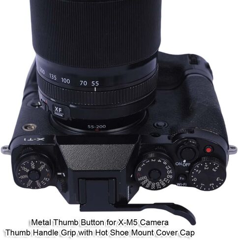 Metal Thumb Button Compatible with Fujifilm Fuji X-M5 Camera, Thumb Handle Thumb Grip with Hot Shoe Mount Cover Cap, Finger Handle, Thumb Grip Extension in Kuwait