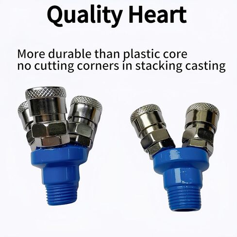 2 قطعة 1/2 "2 طريقة ذكر + 1/2" 3 طريقة ذكر مستديرة سريعة الاتصال خرطوم الهواء الفاصل مقرنة كتلة متعددة in Kuwait