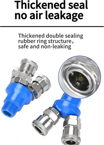 2 قطعة 1/2 "2 طريقة ذكر + 1/2" 3 طريقة ذكر مستديرة سريعة الاتصال خرطوم الهواء الفاصل مقرنة كتلة متعددة in Kuwait