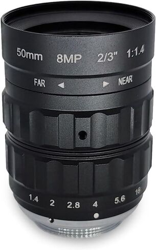 Microscope Camera, 8MP Machine Vision Industrial Camera Lens CS 50mm 2/3 Inch Fixed-Focus in Saudi Arabia