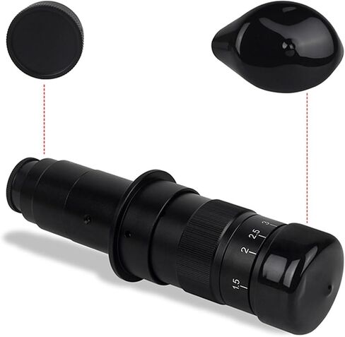 Microscope Camera, 1-180 Magnification Adjustable 180x Monocular Zoom C Mount Industry Video Microscope Lens ForUSB Camera Clear Image in Saudi Arabia