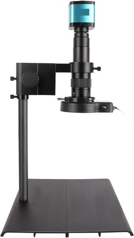 Microscope Camera, 1-180 Magnification Adjustable 180x Monocular Zoom C Mount Industry Video Microscope Lens ForUSB Camera Clear Image in Saudi Arabia
