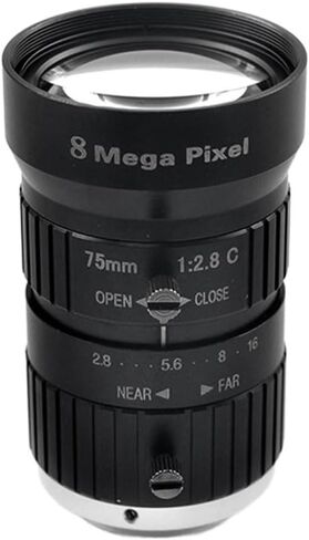 Microscope Camera, HD 8MP CCTV Lens 75mm C Mount Manual Iris F2.8 Aperture 1" Image Formate Security Camera Industrial in Saudi Arabia